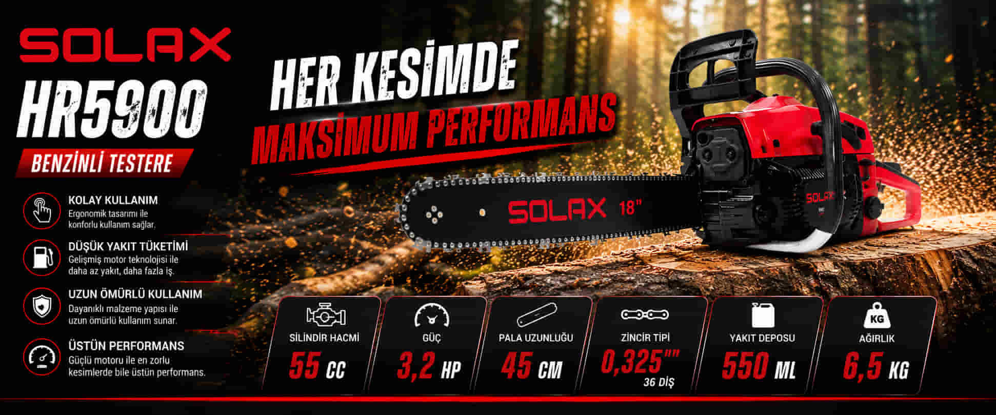 SOLAX HR5900 MOTORLU TESTERE