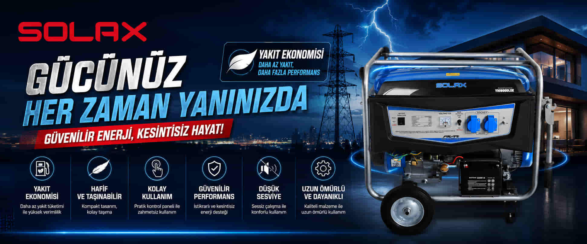 YM8000LQE JENERATÖR BENZİNLİ DİZEL MONAFAZE TRİFAZE